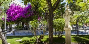 El Ayuntamiento de Cádiz reordena la plaza de Candelaria para adaptarla a la ordenanza de terrazas