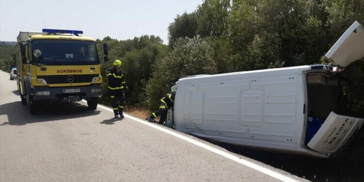 Accidente de trafico en la carretera de Benalup