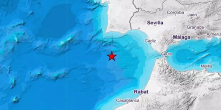 Un terremoto de 5,4 grados en el Golfo de Cádiz