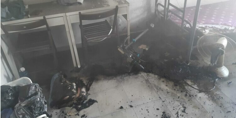 Incendio en una vivienda de la calle alcalde Blázquez