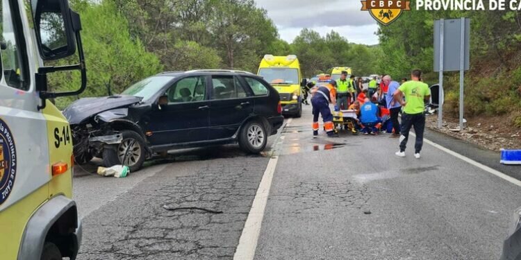 Varios heridos, en un accidente de trafico en la provincia de Cádiz