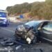 Accidente en un choque frontal entre dos coches en Tarifa
